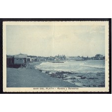 MAR DEL PLATA RAMBLA Y BALNEARIOS ANTIGUA TARJETA POSTAL